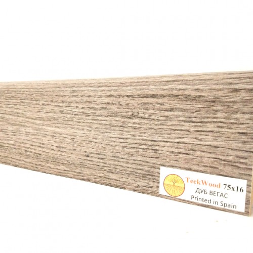 Плинтус МДФ ламинированный TeckWood Дуб Вегас 2150×75×16 Плинтус МДФ ламинированный TeckWood Дуб Вегас 2150×75×16