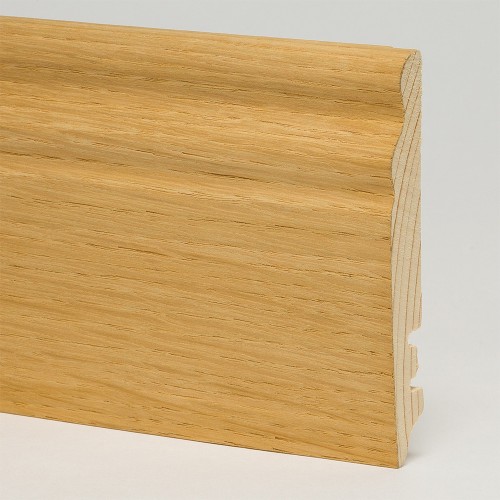 Плинтус деревянный Tecnorivest дуб без покрытия фигурный 100х15