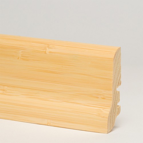 Плинтус деревянный Tecnorivest бамбук светлый сапожок 60х22