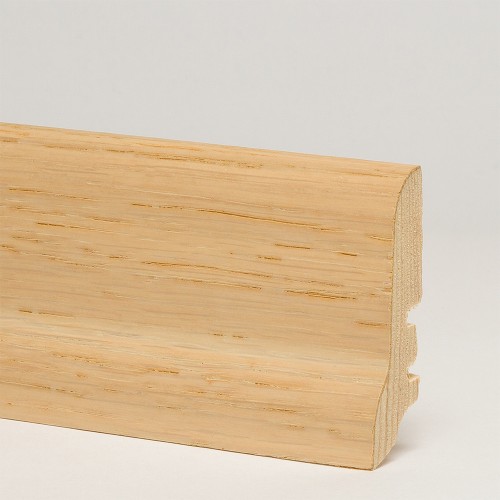 Плинтус деревянный Tecnorivest дуб беленый сапожок 60х22