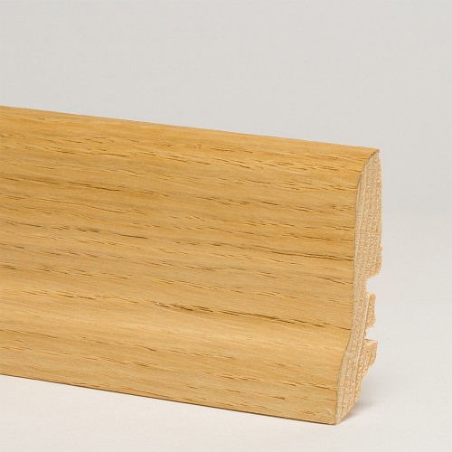 Плинтус деревянный Tecnorivest дуб без покрытия сапожок 60х22