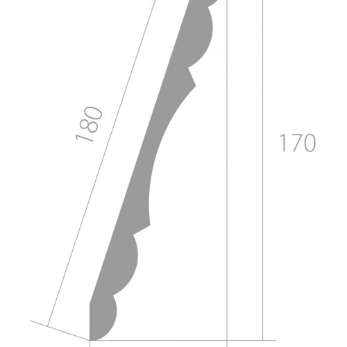 Потолочный плинтус ЛДФ под покраску Ultrawood CR 022 2440×170×62 Потолочный плинтус ЛДФ под покраску Ultrawood CR 022 2440×170×62