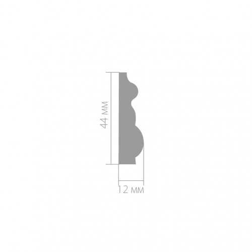 Молдинг ЛДФ под покраску Ultrawood U 008 i 2000×44×12
