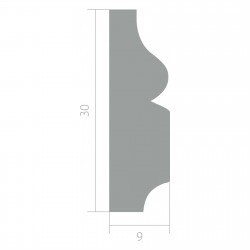 Молдинг ЛДФ под покраску Ultrawood U 012 i 2000×30×9