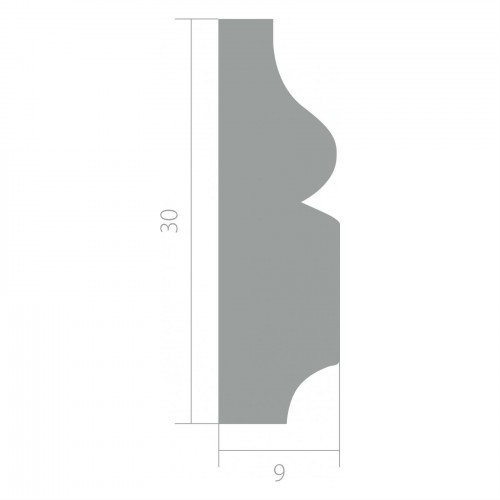 Молдинг ЛДФ под покраску Ultrawood U 012 i 2000×30×9 Молдинг ЛДФ под покраску Ultrawood U 012 i 2000×30×9