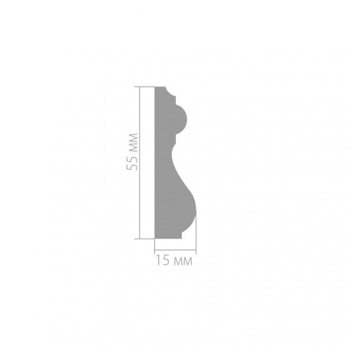 Молдинг ЛДФ под покраску Ultrawood U 009 i 2000×55×15
