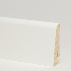 Плинтус деревянный ламинированный Pedross белый гладкий 58х20