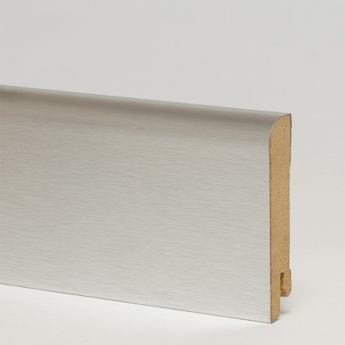 Плинтус МДФ фольгированный Pedross P1131 алюминий светлый 2400×70×15 Плинтус МДФ фольгированный Pedross P1131 алюминий светлый 2400×70×15