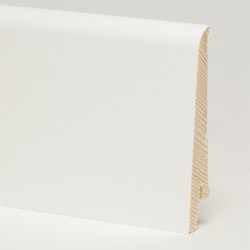 Плинтус деревянный ламинированный Pedross белый гладкий 80х16