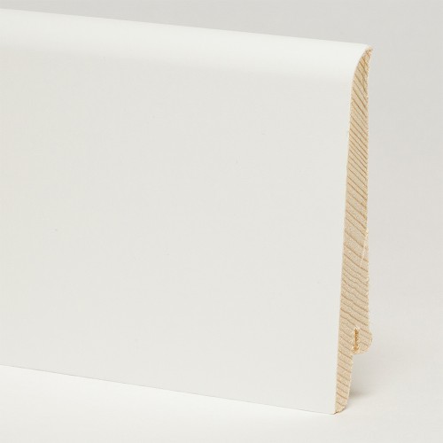 Плинтус деревянный ламинированный Pedross белый гладкий 80х16