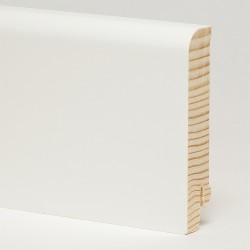 Плинтус деревянный ламинированный Pedross белый гладкий 80х18