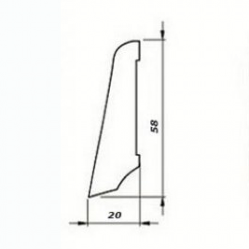 Плинтус деревянный Pedross дусси 2500×58×20 Плинтус деревянный Pedross дусси 2500×58×20