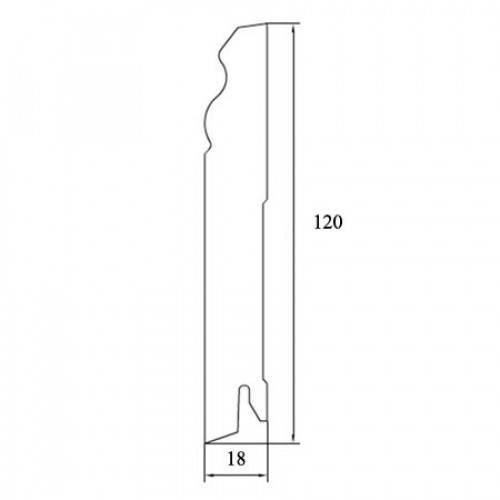 Плинтус МДФ ламинированный Pedross White 5911 белый 2500×120×18 Плинтус МДФ ламинированный Pedross White 5911 белый 2500×120×18