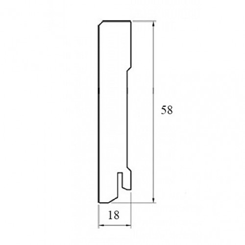 Плинтус МДФ ламинированный Pedross White 5912 белый 2500×70×18 Плинтус МДФ ламинированный Pedross White 5912 белый 2500×70×18