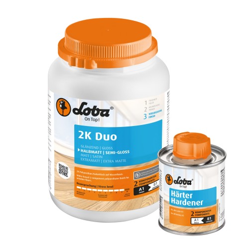 Лак для паркета Loba 2K DUO полуматовый 1 кг Лак для паркета Loba 2K DUO полуматовый 1 кг