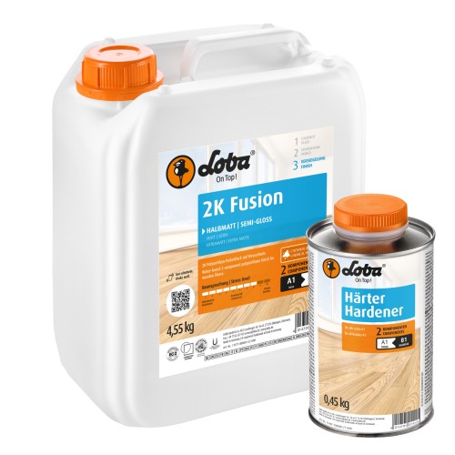 Лак для паркета Loba 2K Fusion на водной основе полуматовый 5 кг Лак для паркета Loba 2K Fusion на водной основе полуматовый 5 кг
