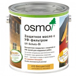 Защитное масло с УФ-фильтром Osmo UV-Schutz-Ol 410 Бесцветное 0,125 л