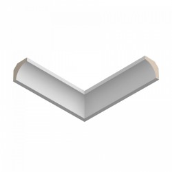 Потолочный плинтус под покраску Ultrawood CR 0012 W 2440×45×45