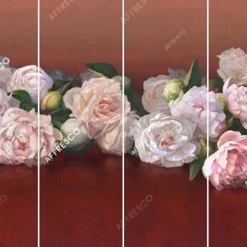 Панно Affresco Wallpaper Part 1 Peonies AB48-COL4 2x2,68 м Панно Affresco Wallpaper Part 1 Peonies AB48-COL4 2x2,68 м