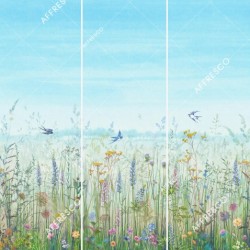 Панно Affresco Wallpaper Part 1 Flower Field JV41-COL1 2x2,01 м, панно из нескольких рулонов