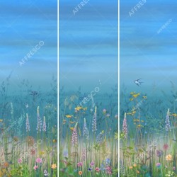 Панно Affresco Wallpaper Part 1 Flower Field JV41-COL2 2x2,01 м, панно из нескольких рулонов