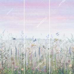 Панно Affresco Wallpaper Part 1 Flower Field JV41-COL3 2x2,01 м, панно из нескольких рулонов