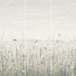 Панно Affresco Wallpaper Part 1 Flower Field JV41-COL4 2x2,01 м, панно из нескольких рулонов