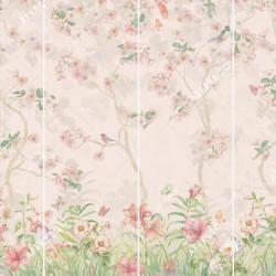 Панно Affresco Wallpaper Part 1 Floral Melody AB50-COL1 2x2,68 м, панно из нескольких рулонов