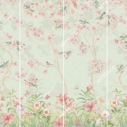 Панно Affresco Wallpaper Part 1 Floral Melody AB50-COL2 2x2,68 м, панно из нескольких рулонов