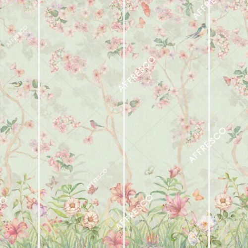 Панно Affresco Wallpaper Part 1 Floral Melody AB50-COL2 2x2,68 м