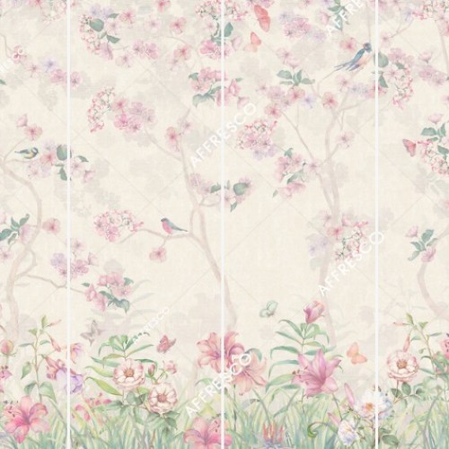 Панно Affresco Wallpaper Part 1 Floral Melody AB50-COL3 2x2,68 м
