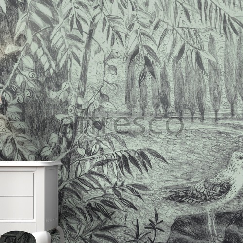 Панно Affresco Wallpaper Part 1 Cypress DG68-COL2 2x4,69 м фото в интерьере