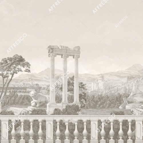 Панно Affresco Wallpaper Part 1 Antique Landscape AF740-COL3 2,4x4,6 м