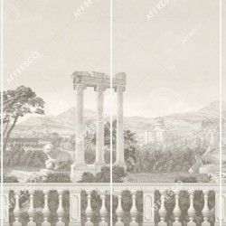 Панно Affresco Wallpaper Part 1 Antique Landscape AF740-COL3 2,4x4,6 м