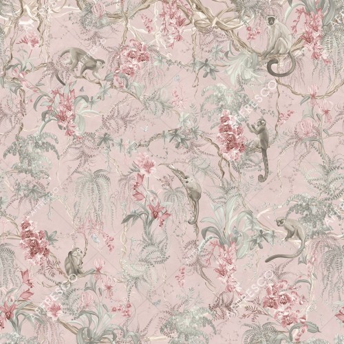 Панно Affresco Wallpaper Part 1 Monkeys AF959-COL1 2x2,01 м