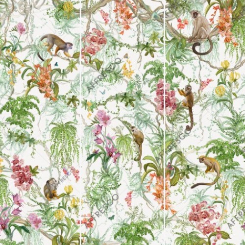 Панно Affresco Wallpaper Part 1 Monkeys AF959-COL2 2x2,01 м