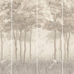 Панно Affresco Wallpaper Part 1 Forest Glade AF951-COL3 2x2,68 м, панно из нескольких рулонов
