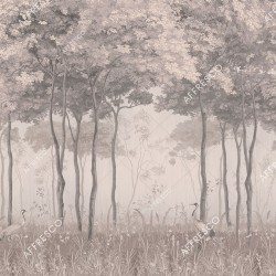 Панно Affresco Wallpaper Part 1 Forest Glade AF951-COL4 2x2,68 м