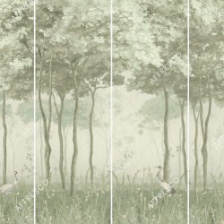 Панно Affresco Wallpaper Part 1 Forest Glade AF951-COL5 2x2,68 м, панно из нескольких рулонов