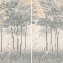 Панно Affresco Wallpaper Part 1 Forest Glade AF951-COL6 2x2,68 м, панно из нескольких рулонов