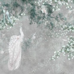 Панно Affresco Wallpaper Part 1 White Birds AB124-COL1 2x3,35 м