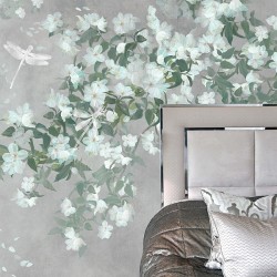 Панно Affresco Wallpaper Part 1 White Birds AB124-COL1 2x3,35 м