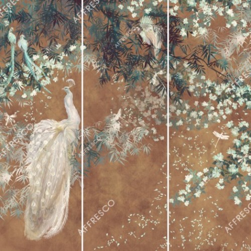 Панно Affresco Wallpaper Part 1 White Birds AB124-COL2 2x3,35 м