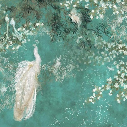 Панно Affresco Wallpaper Part 1 White Birds AB124-COL4 2x3,35 м