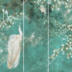 Панно Affresco Wallpaper Part 1 White Birds AB124-COL4 2x3,35 м