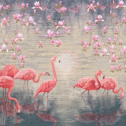 Панно Affresco Wallpaper Part 1 Flamingo AB134-COL1 2x2,68 м