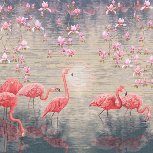 Панно Affresco Wallpaper Part 1 Flamingo AB134-COL1 2x2,68 м