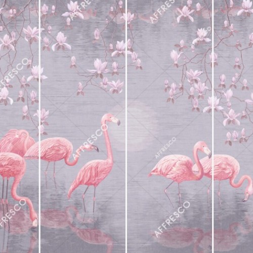 Панно Affresco Wallpaper Part 1 Flamingo AB134-COL2 2x2,68 м