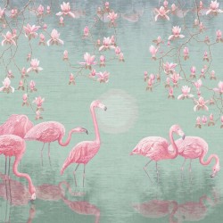 Панно Affresco Wallpaper Part 1 Flamingo AB134-COL4 2x2,68 м