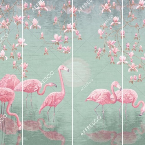 Панно Affresco Wallpaper Part 1 Flamingo AB134-COL4 2x2,68 м
